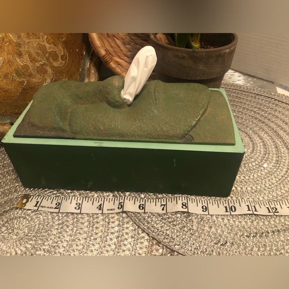 Primitive Stone face Tissue Box Holder Tiki island face novelty tissue A… - Picture 6 of 12